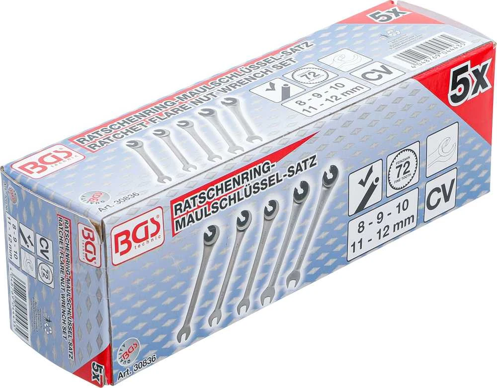 Bgs Technic Atvirų terkšlinių raktų rinkinys BGS | 8–12 mm | 5 vnt. (30836)