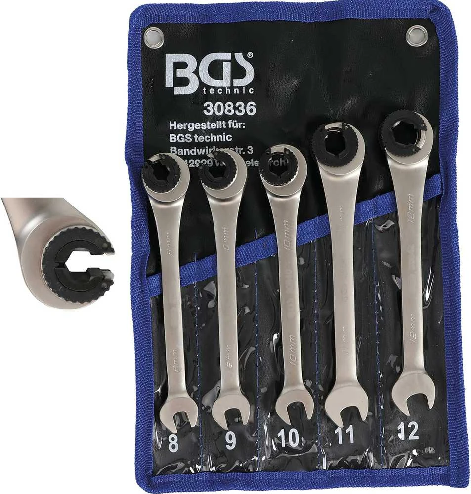 Bgs Technic Atvirų terkšlinių raktų rinkinys BGS | 8–12 mm | 5 vnt. (30836)