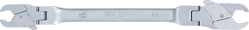 Bgs Technic Stabdžių vamzdelių veržliaraktis su terkšle BGS | 10 × 11 mm | 138 mm (73360B)