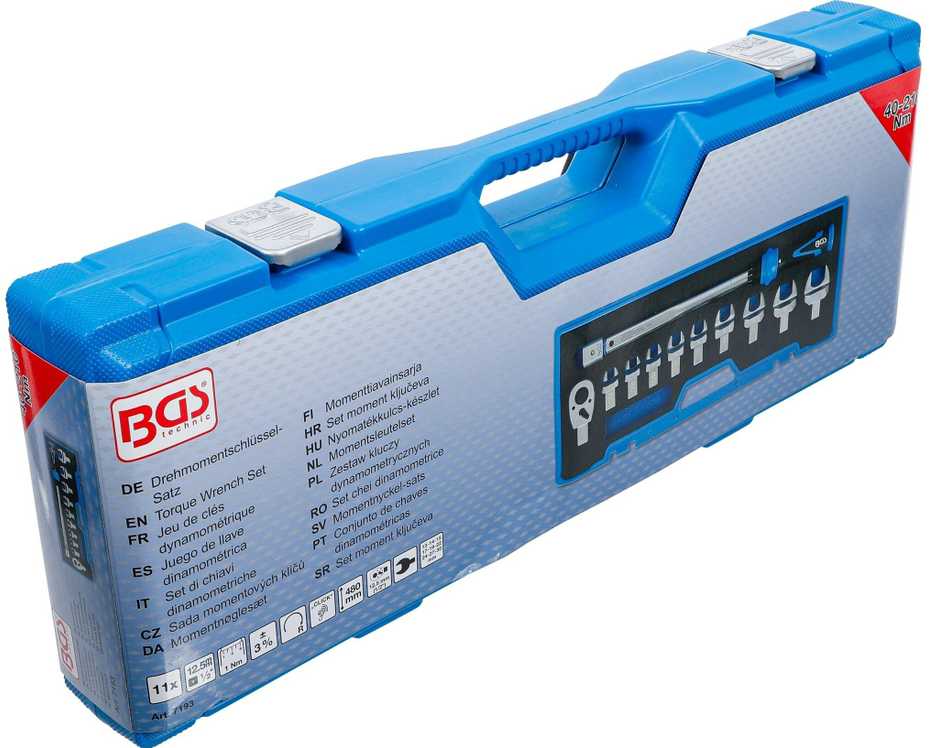 Bgs Technic Dinamometrinio rakto rinkinys | 14 × 18 mm | 40–210 Nm | 11 vnt. | BGS (7193)