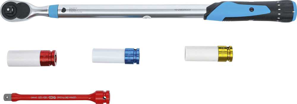 Bgs Technic Sukimo momento veržliarakčio rinkinys | dinamometras | 12.5 mm (1/2") | 40 - 200 Nm (2818)