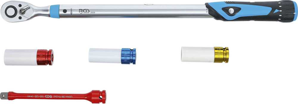 Bgs Technic Sukimo momento veržliarakčio rinkinys | dinamometras | 12.5 mm (1/2") | 40 - 200 Nm (2818)