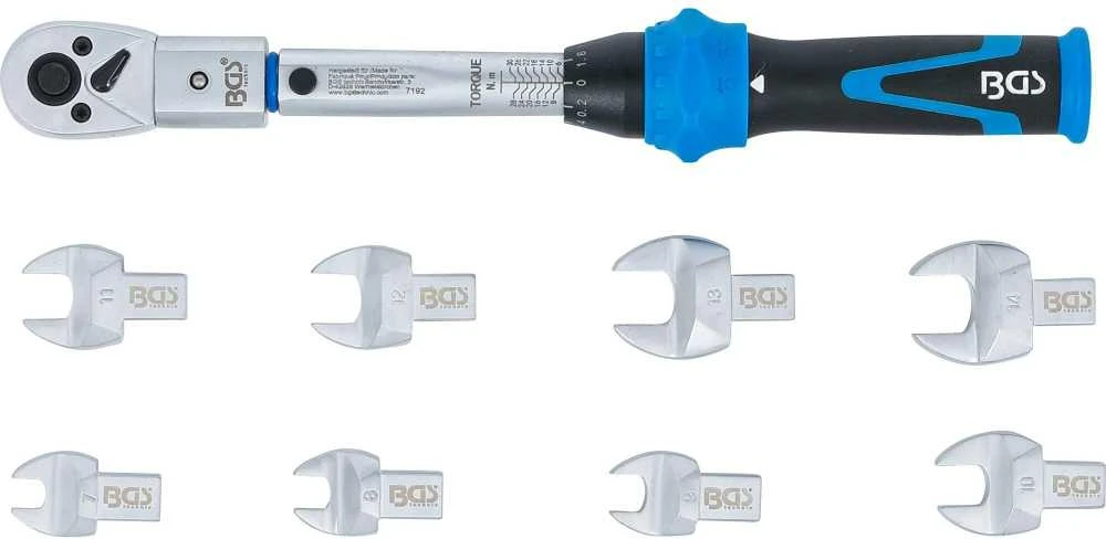 Bgs Technic Sukimo momento veržliarakčio rinkinys | dinamometras | 6.3 mm (1/4") | 6 - 30 Nm | 10 vnt. (7192)