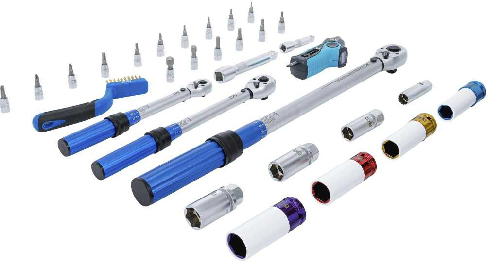 Bgs Technic Sukimo momento veržliarakčių rinkinys | 6,3 mm (1/4"), 10 mm (3/8"), 12,5 mm (1/2") | 31 vnt. (74305)