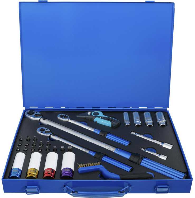 Bgs Technic Sukimo momento veržliarakčių rinkinys | 6,3 mm (1/4"), 10 mm (3/8"), 12,5 mm (1/2") | 31 vnt. (74305)