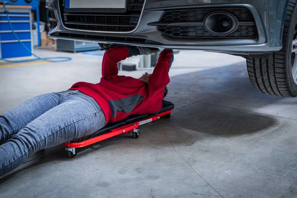Bgs Technic Sulankstomas auto serviso gultas / kėdutė | 6 ratukai (90103)