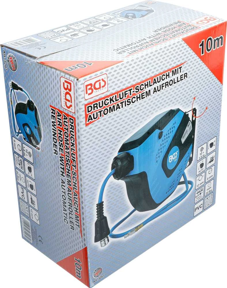 Bgs Technic Suspausto oro žarna su automatine rite | 8x12 mm | 10 m (3297)