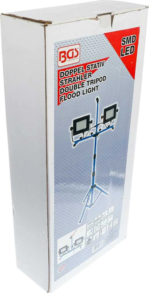Bgs Technic Šviesos diodų lempos / prožektoriai | Duo-SMD-LED | su trikoju | 2 x 7000 lumens (85338)