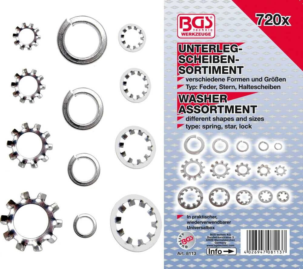 Bgs Technic Tarpinių rinkinys 720vnt.