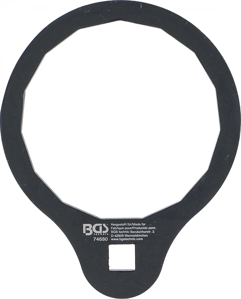 Bgs Technic Tepalo filtro raktas | 15-kampis | Ø 74,5 mm | 3/8" | Ford 1,5–1,6 EcoBoost (74680B)