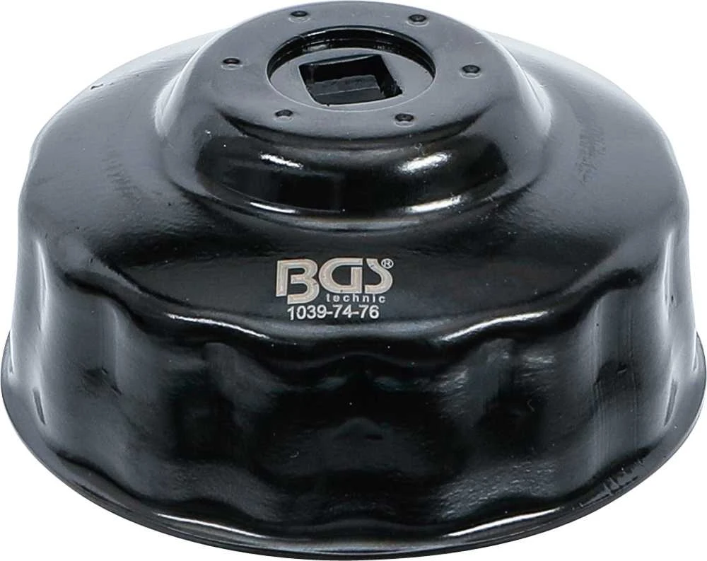 Bgs Technic Tepalo filtro raktas | 15-kampų | Ø 74 - 76 mm | Audi, Ford, Mercedes-Benz, Opel, VW (1039-74-76)