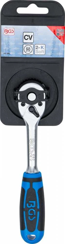 Bgs Technic Terkšlinis raktas reversinis | tiesus smulkūs dantukai | 6,3 mm (1/4") (680)