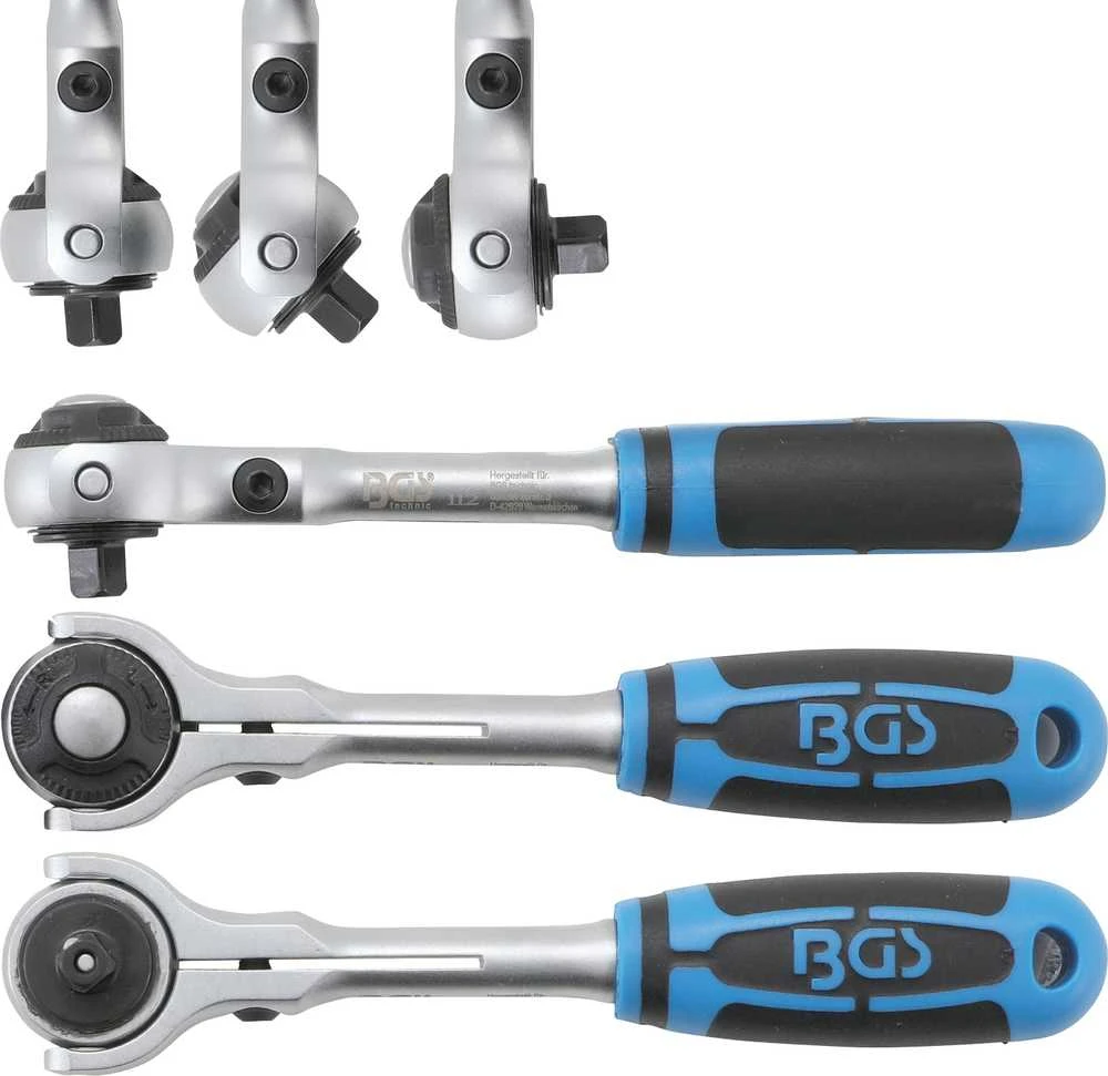 Bgs Technic Terkšlinis raktas šarnyrinis 180° | smulkūs dantukai | 6.3 mm (1/4") (112)
