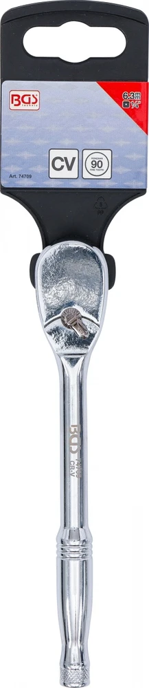 Bgs Technic Terkšlinis raktas su perjungimu | 6.3 mm (1/4") | CrV | smulkūs dantukai (74709)