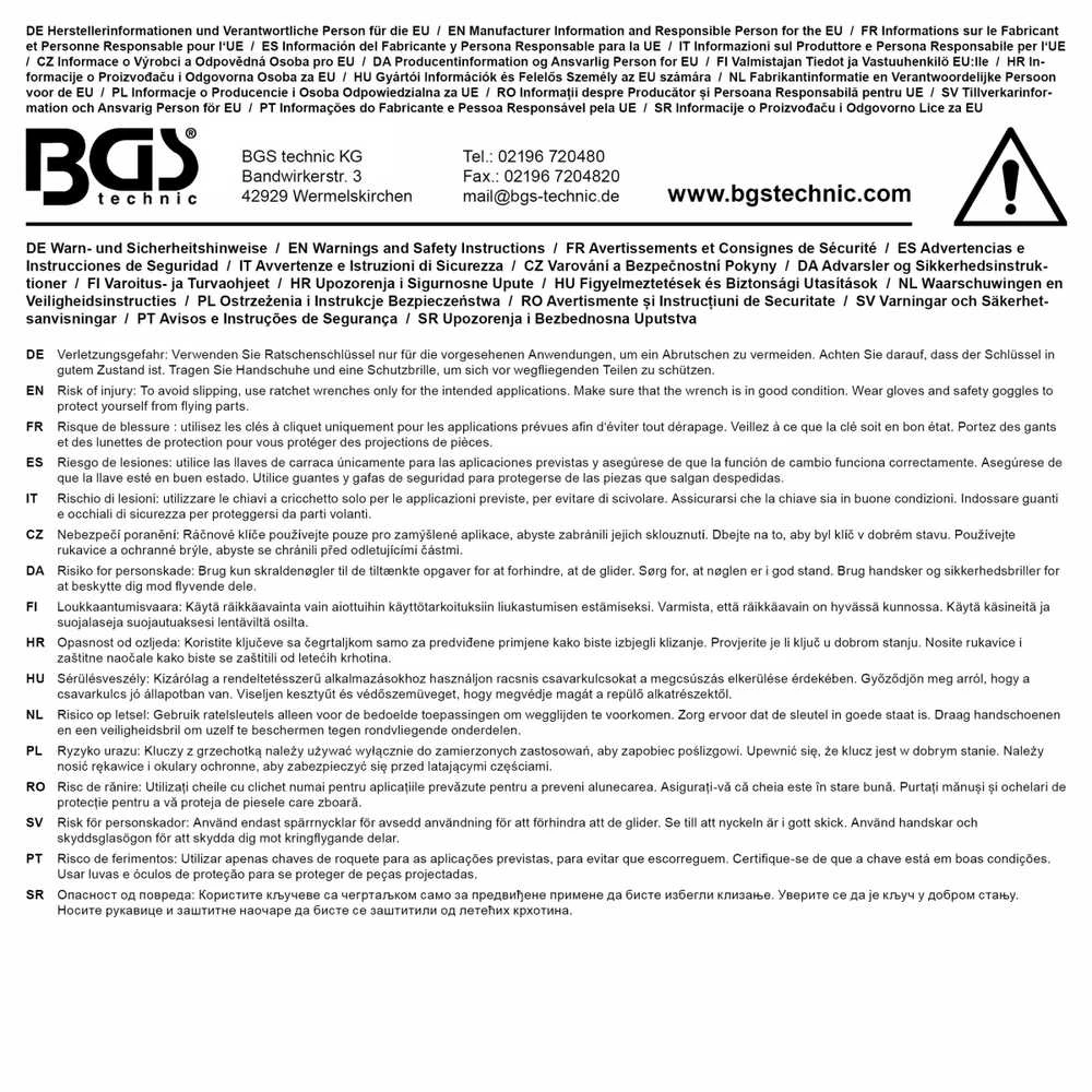 Bgs Technic Terkšlinių ir žiedinių veržliarakčių rinkinys | dvipusiai | ilgas tipas | 10 - 19 mm | 10 vnt. (7239)