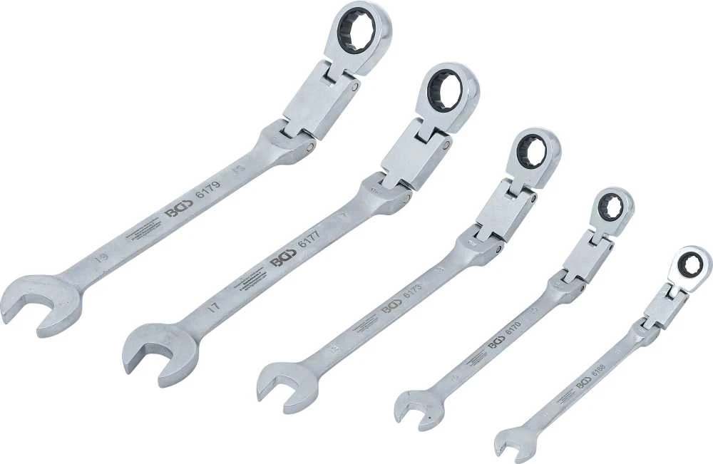 Bgs Technic Terkšlinių raktų rinkinys | dvigubas šarnyras | 8–19 mm | 5 vnt. (6181)