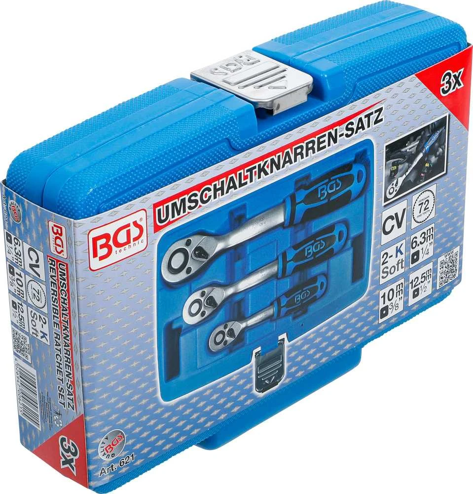 Bgs Technic Terkšlių rinkinys | 6,3 mm (1/4") / 10 mm (3/8") / 12,5 mm (1/2") | 3 vnt. (621)