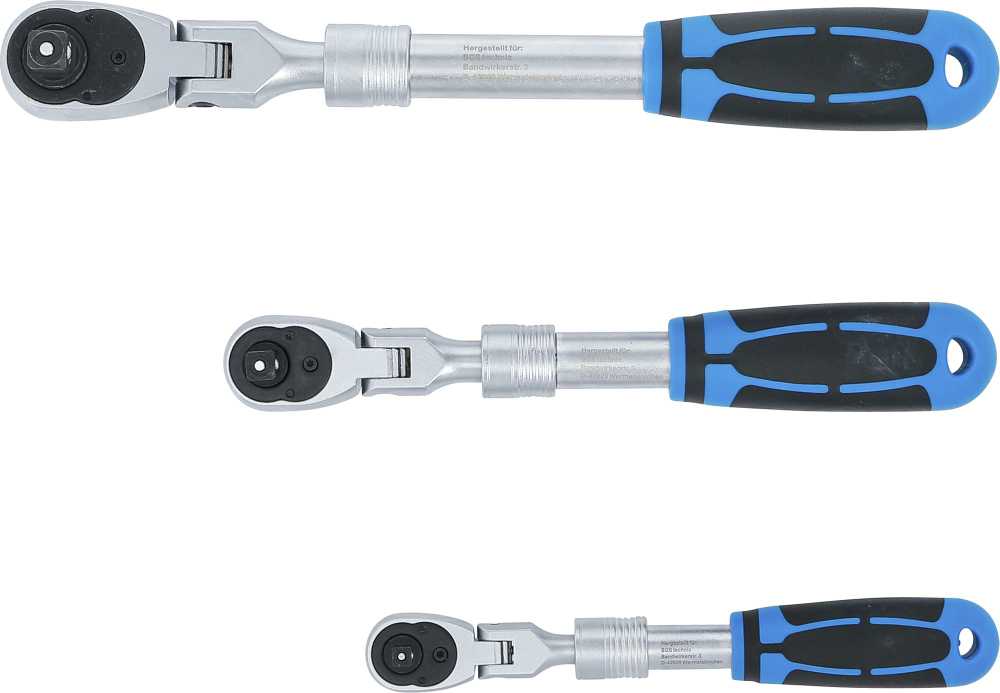 Bgs Technic Terkšlių rinkinys | ištraukiamos šarnyrinės | 6,3 mm (1/4") / 10 mm (3/8") / 12,5 mm (1/2") | 3 vnt. (25128)