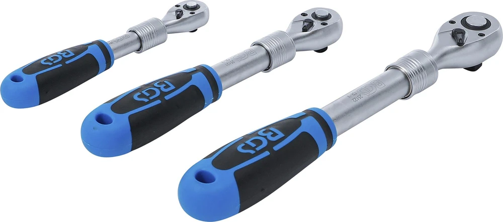 Bgs Technic Terkšlių rinkinys | ištraukiamos | 6,3 mm (1/4") / 10 mm (3/8") / 12,5 mm (1/2") | 3 vnt. (25123)