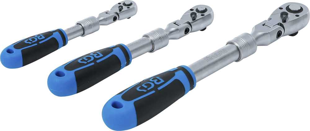 Bgs Technic Terkšlių rinkinys | ištraukiamos šarnyrinės | 6,3 mm (1/4") / 10 mm (3/8") / 12,5 mm (1/2") | 3 vnt. (25128)