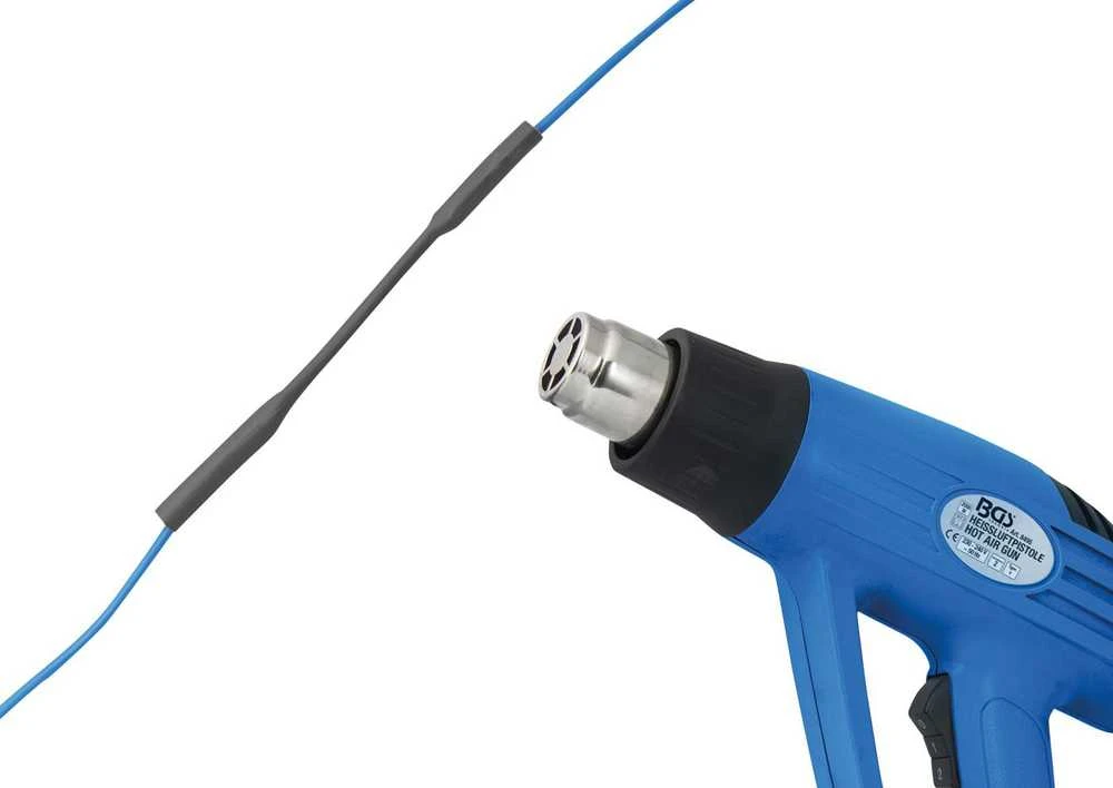 Bgs Technic Termoizoliacinė žarnelė (kembrikas) juoda | dėžutė | Ø 2.5 mm | 10 m (6846)