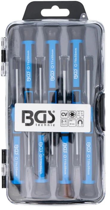 Bgs Technic Tikslių atsuktuvų rinkinys | T-Star (Torx) T6 - T7 - T8 - T9 - T10 - T15 - T20 | 7 vnt. (4880)