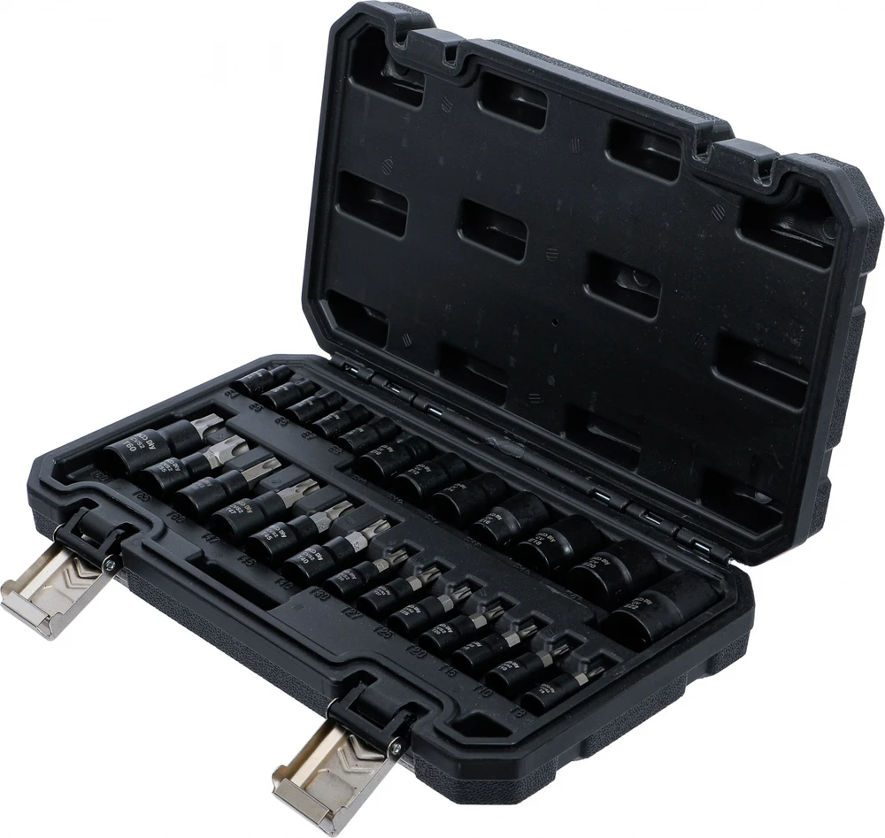 Bgs Technic Torx ir E-Torx galvučių rinkinys | 1/4", 3/8", 1/2" | 25 vnt. (20124)