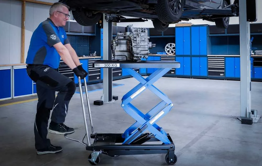 Bgs Technic Transportavimo vežimas / žirklinis keltuvas | hidraulinis | 300 kg (11997)