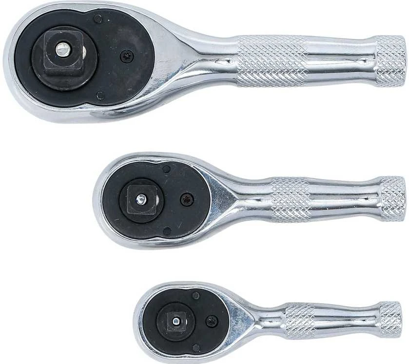 Bgs Technic Trumpų terkšlių rinkinys | 6.3 mm (1/4") / 10 mm (3/8") / 12,5 mm (1/2") | 3 vnt. (215)