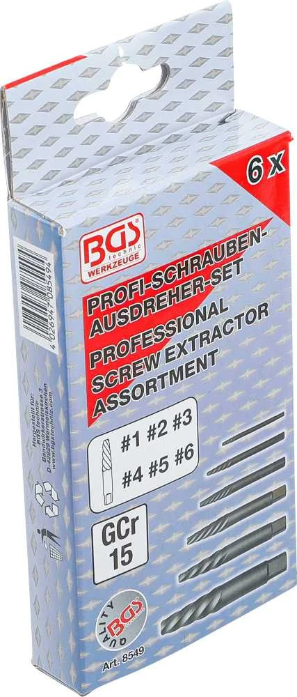 Bgs Technic Užlūžusių varžtų išsukėjai | 6 vnt. (8549)