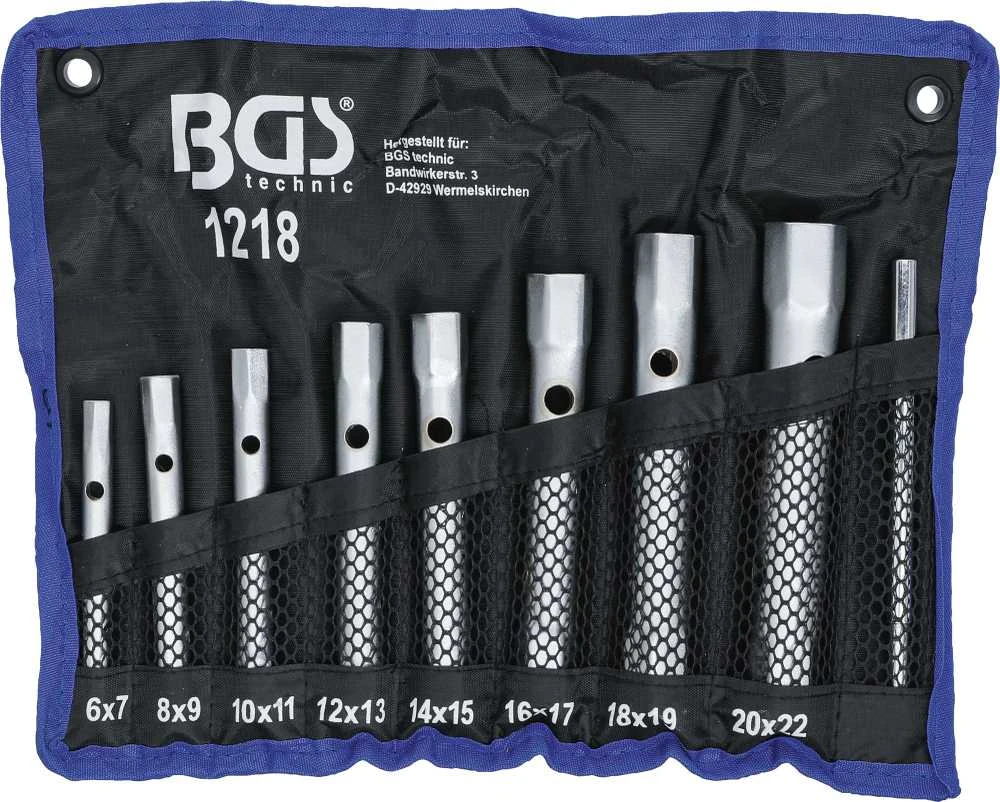 Bgs Technic Vamzdinių raktų rinkinys | 6x7 - 20x22 mm | 8 vnt. (1218)