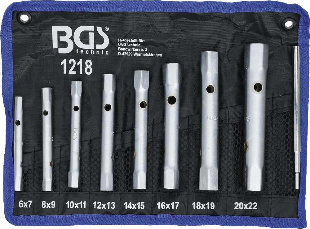 Bgs Technic Vamzdinių raktų rinkinys | 6x7 - 20x22 mm | 8 vnt. (1218)
