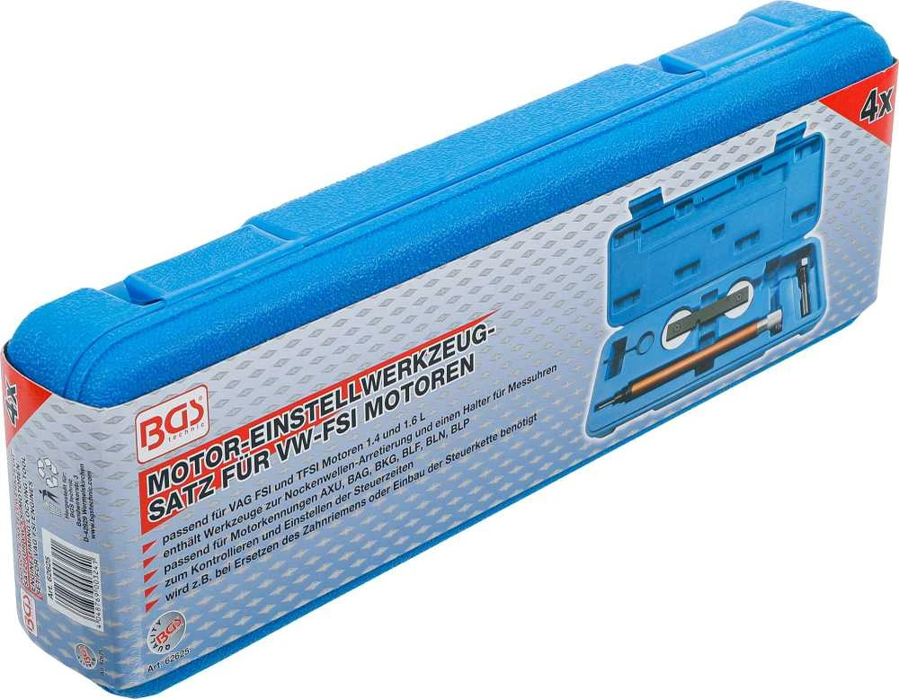 Bgs Technic Variklio fiksavimo įrankių rinkinys | VAG FSI, TSI 1.4, 1.6 grandinėms (62625)