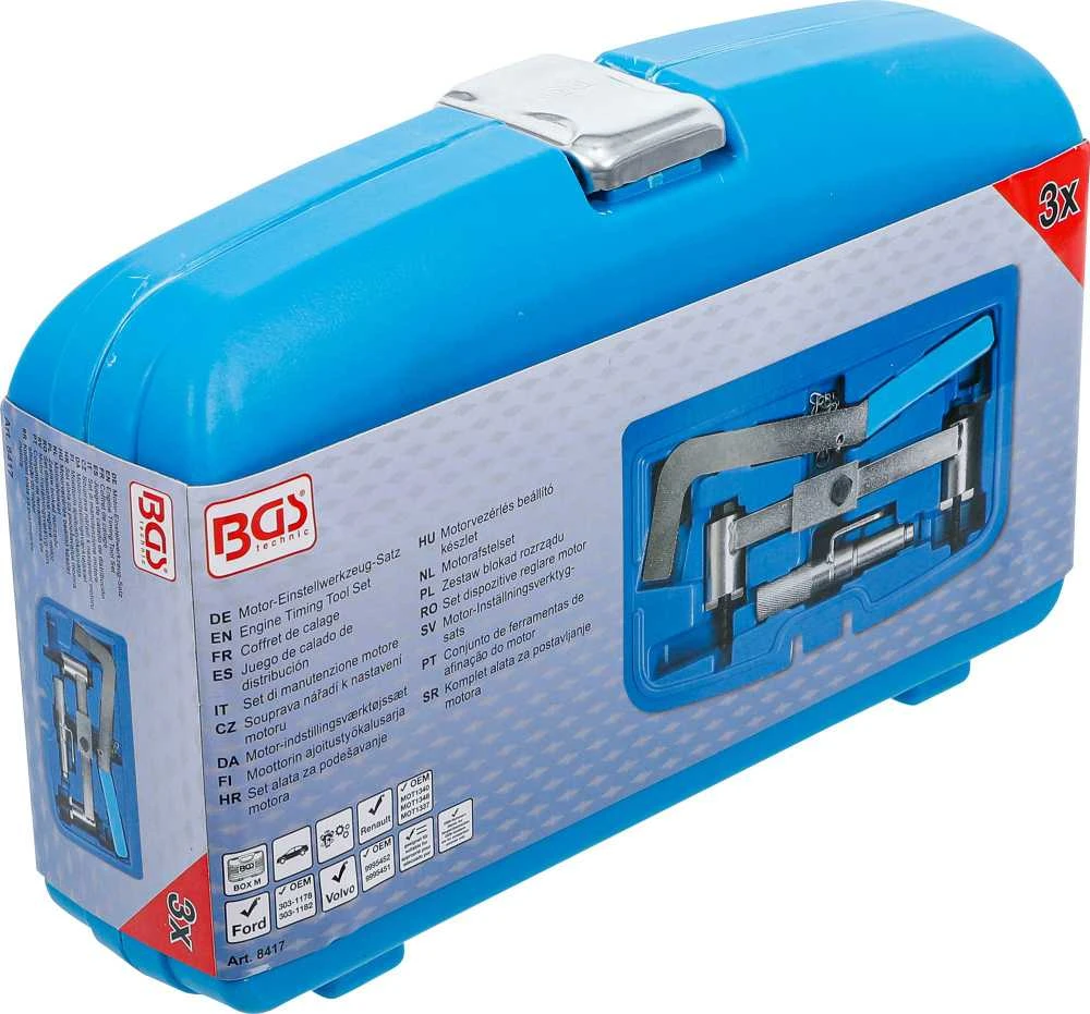 Bgs Technic Variklio fiksavimo rinkinys | Renault, Volvo, Ford 16V, 20V benzininiams varikliams (8417)