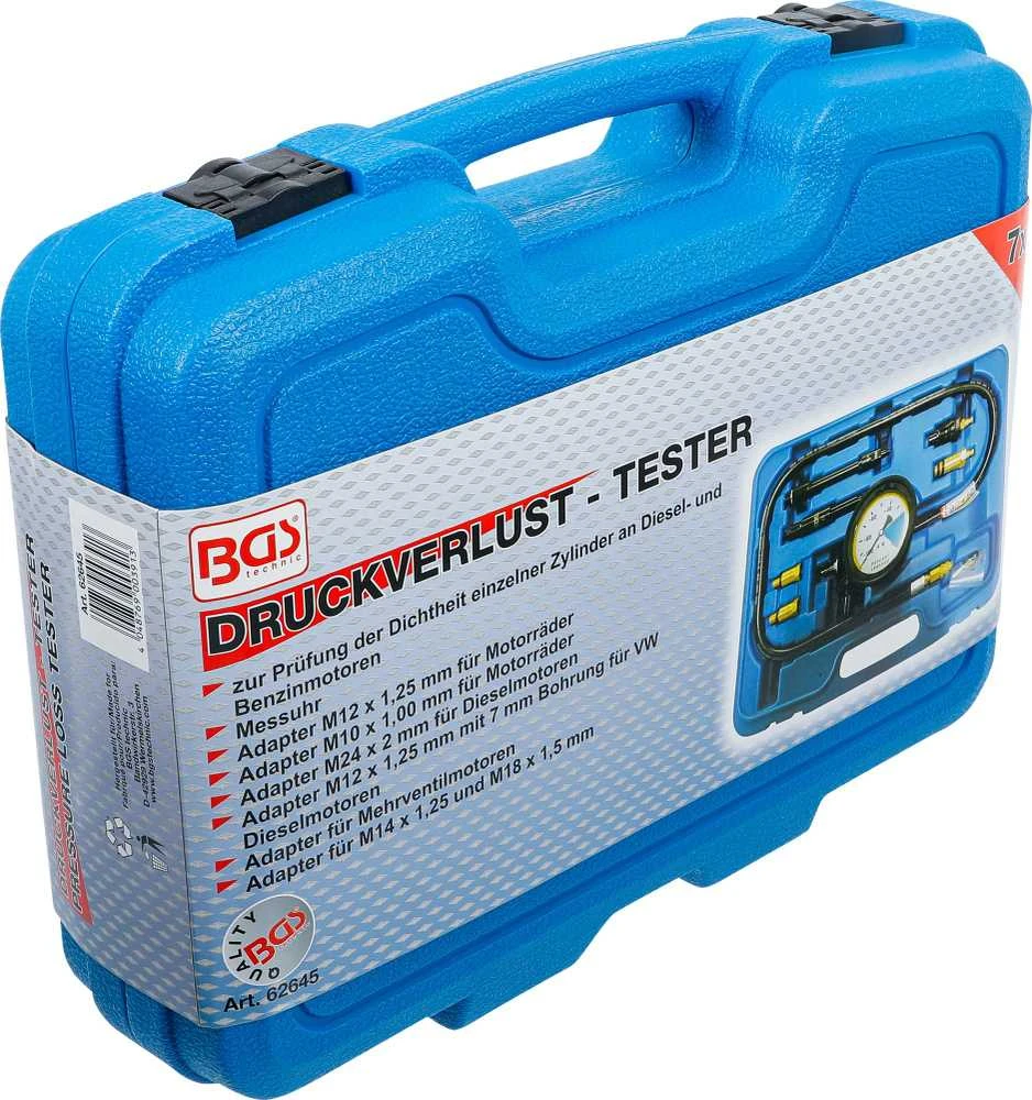 Bgs Technic Variklio spaudimo nuotėkio testavimo rinkinys | 7 vnt. (62645)