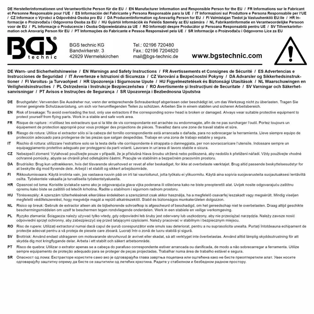 Bgs Technic Varžtų ištraukimo rinkinys | vidiniam šešiakampiui 1,5 - 10 mm / T-Star (Torx) | T10 - T55 | 19 vnt. (9173-1)