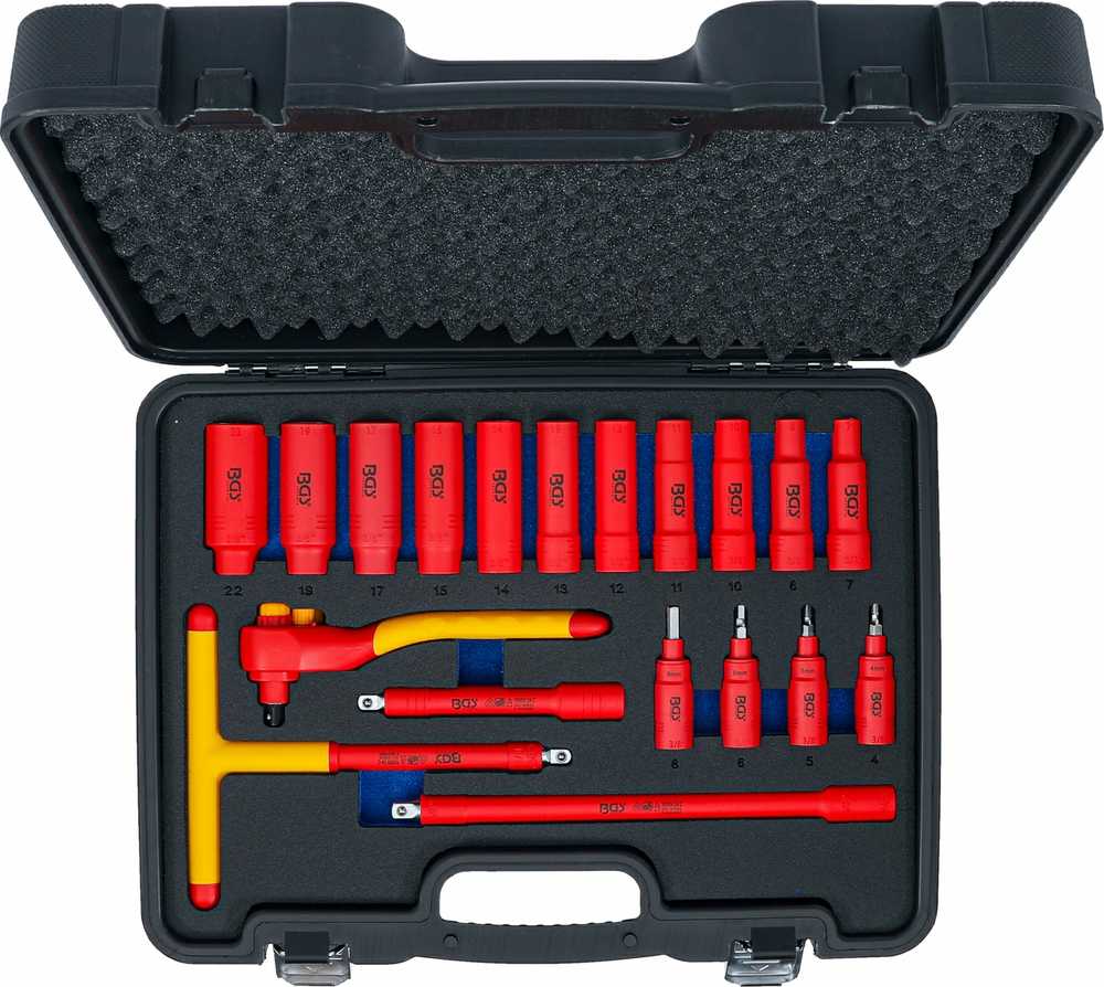 Bgs Technic VDE galvučių ir įrankių rinkinys | 10 mm (3/8") | 7 - 22 mm | 19 vnt. (7137)