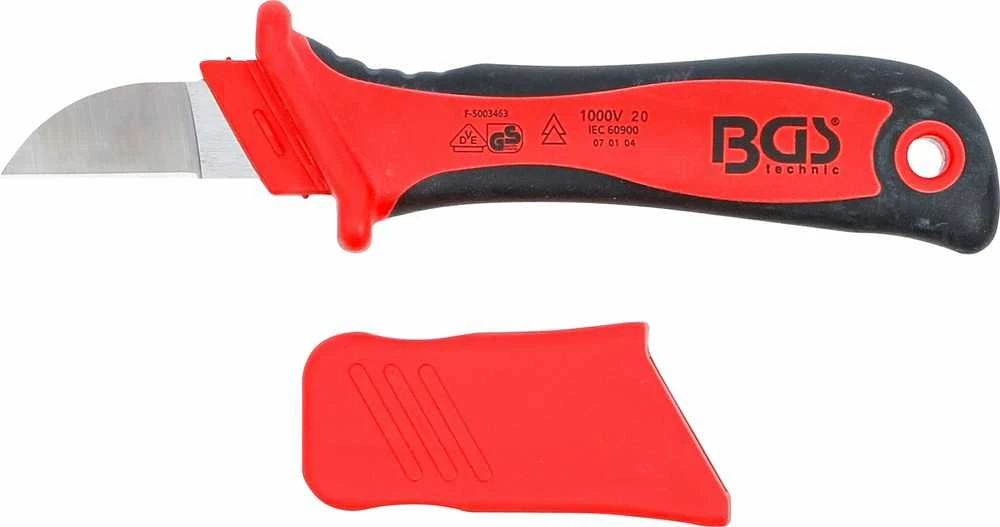 Bgs Technic VDE kabelių peilis su apsauga nuo slydimo (7965)