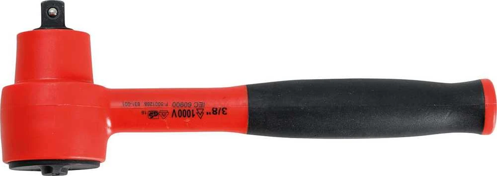 Bgs Technic VDE reversinė terkšlė | smulkūs dantukai | 10 mm (3/8") | 1000 V (701)