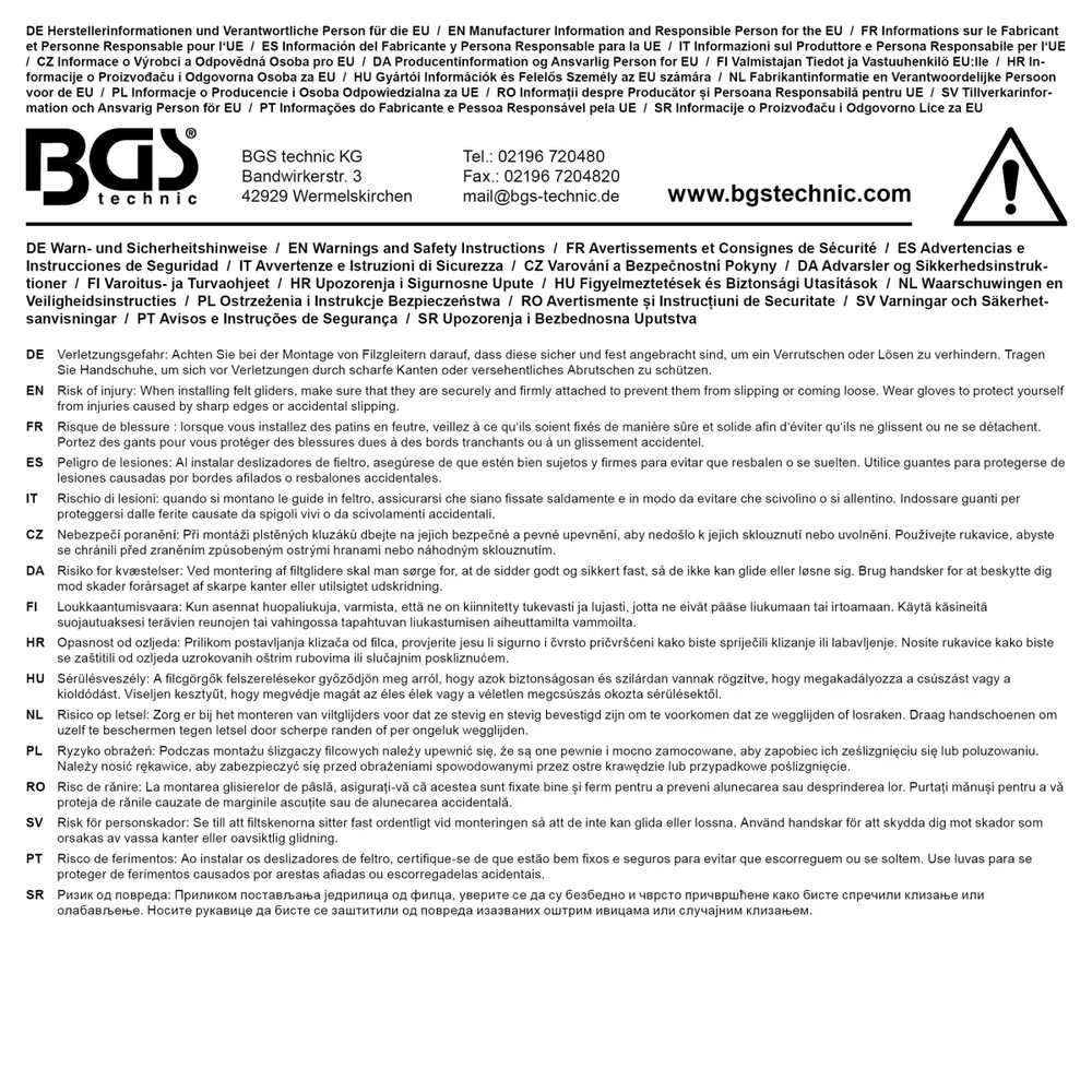 Bgs Technic Veltinio padukų rinkinys baldams | pilkos spalvos | 80 vnt (80702)