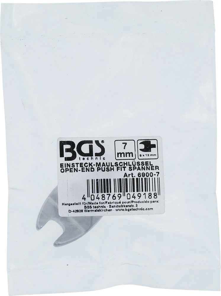 Bgs Technic Veržliaraktis įstatomas plokščias | atviras tipas | 7 mm (6900-7)