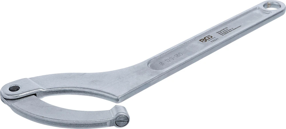 Bgs Technic Veržliaraktis užmetamas reguliuojamas | su antgaliu | 120 - 180 mm (74231)
