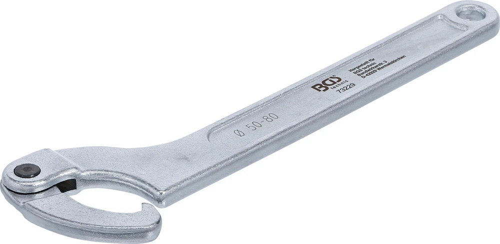 Bgs Technic Veržliaraktis užmetamas reguliuojamas | kablys | 50 - 80 mm (73229)