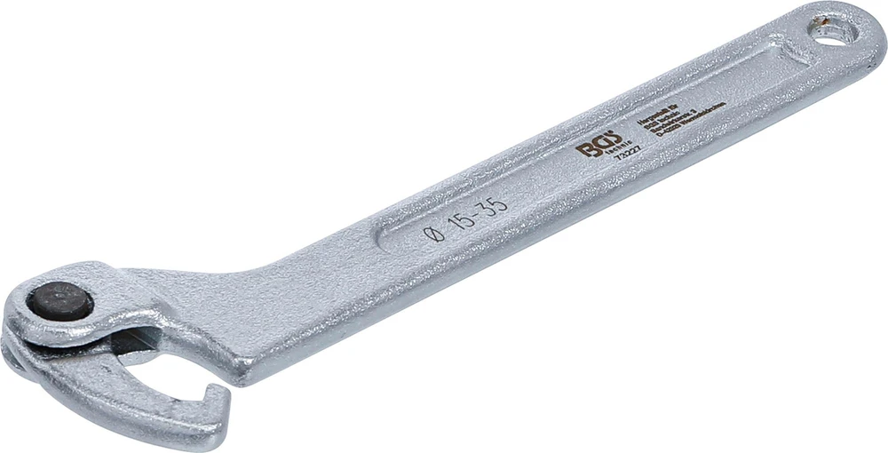 Bgs Technic Veržliaraktis užmetamas reguliuojamas | kablys | 15 - 35 mm (73227)