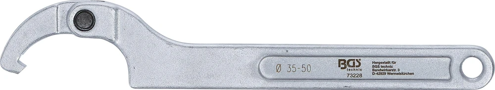 Bgs Technic Veržliaraktis užmetamas reguliuojamas | kablys | 35 - 50 mm (73228)