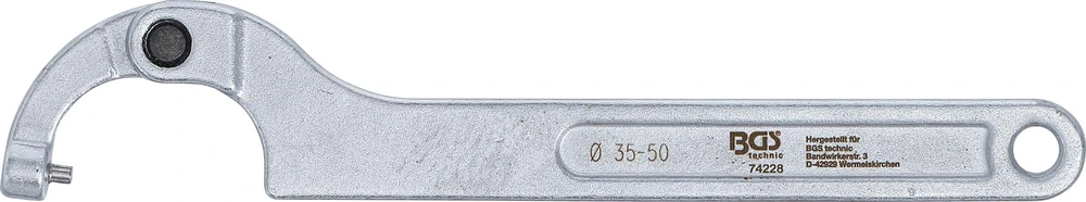 Bgs Technic Veržliaraktis užmetamas reguliuojamas | su antgaliu | 35 - 50 mm (74228)