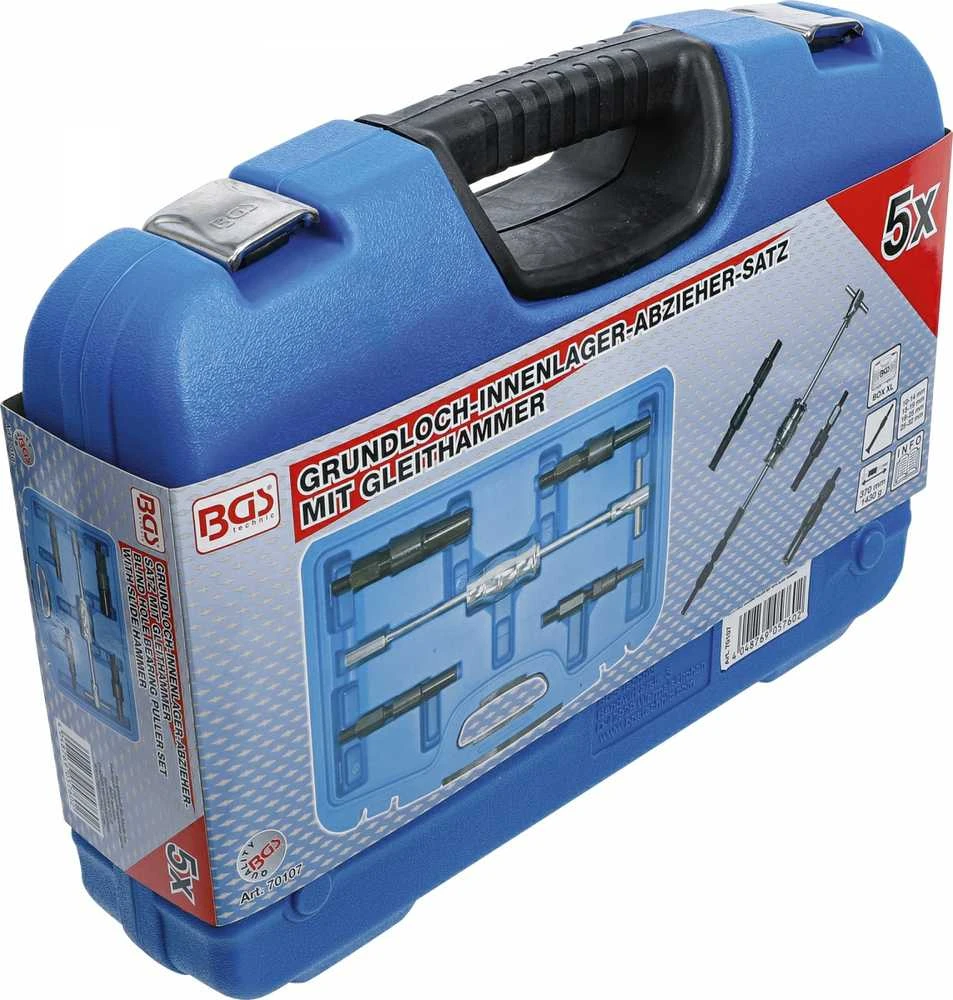 Bgs Technic Vidinių guolių nuėmėjų rinkinys su atbuliniu plaktuku | 5 vnt. (70107)