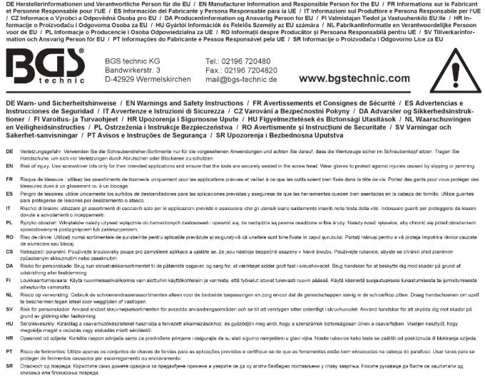 Bgs Technic Ypač ilgų atsuktuvų rinkinys | SL 6 mm / PH2 / Torx T15 | 450 mm | 3 vnt. (74738)