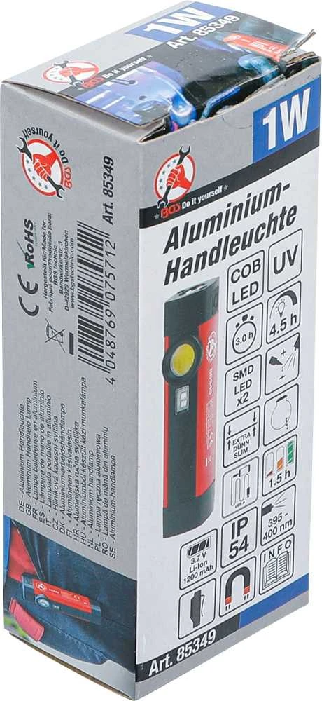Bgs Technic COB LED / UV-aliuminė rankinė lempa | 1 W (85349)