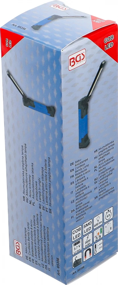 Bgs Technic Akumuliatorinė lankstoma darbo lempa BGS | COB-LED | 4 W | 400 lm (85356)